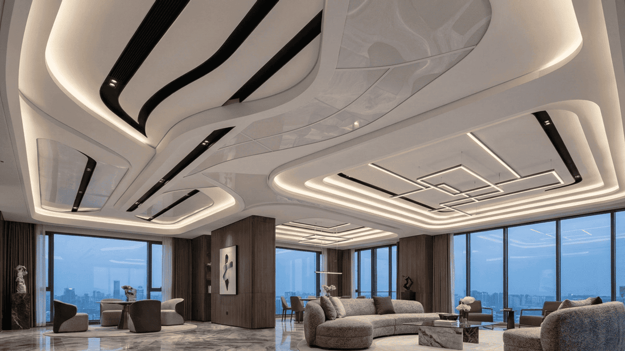 Фото Архитектурные потолки: как сложные конструкции преображают элитные интерьеры - 1