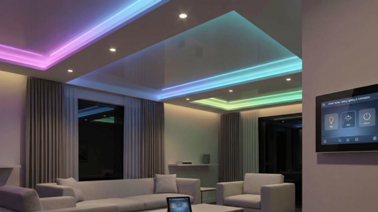 Фото Интеграция натяжных потолков в умный дом: технологии 2026 для премиальных интерьеров - 1