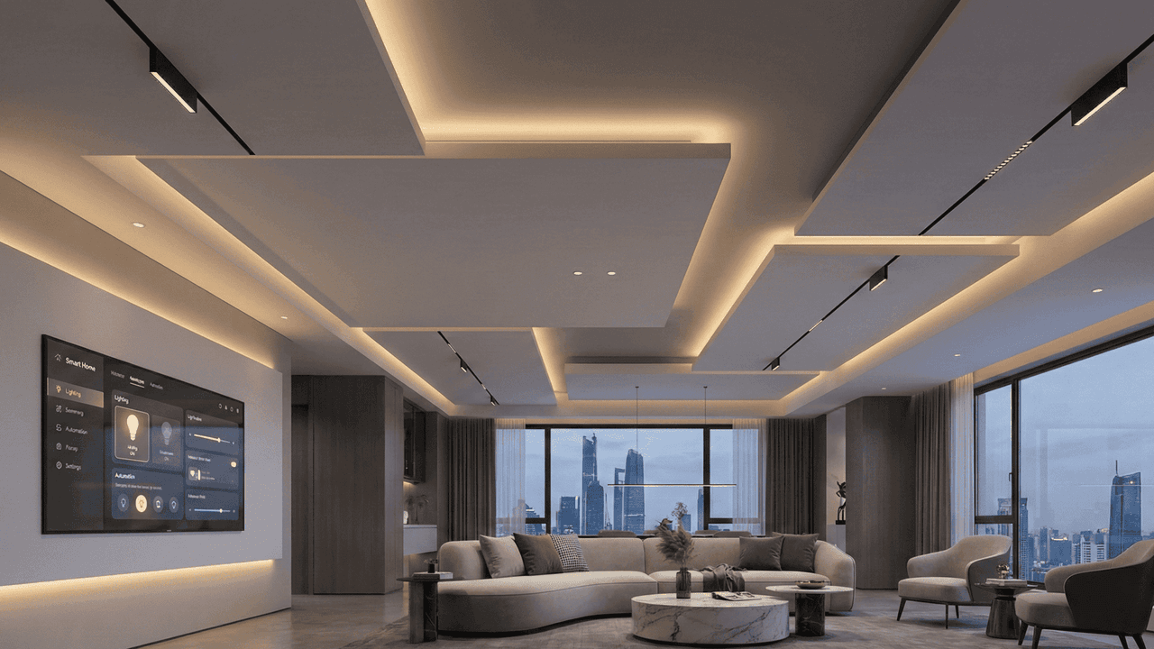 Фото Элитные натяжные потолки в современных интерьерах: дизайнерские решения для премиальной недвижимости 2026 - 1