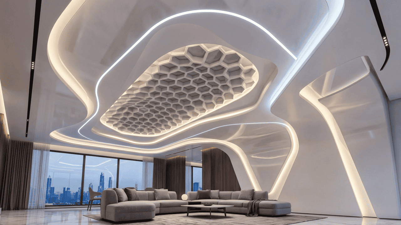 Фото Элитные натяжные потолки с 3D-эффектом: технологии 2026 для создания объемных интерьеров премиум-класса - 1