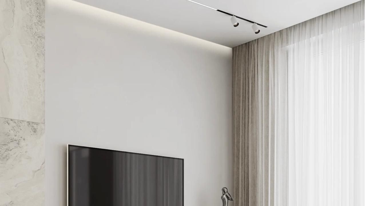 Фото Архитектура света: бесшовный парящий потолок для мультифункциональной гостиной - 5