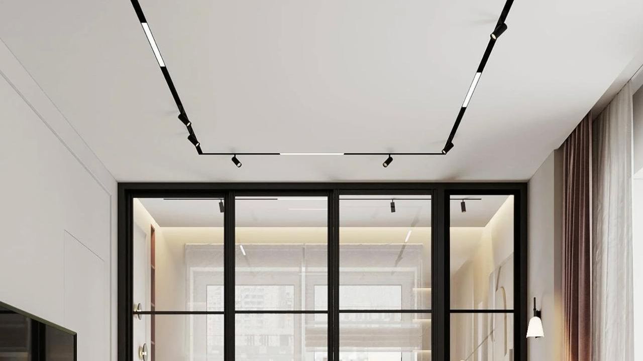 Фото Архитектура света: бесшовный парящий потолок для мультифункциональной гостиной - 1