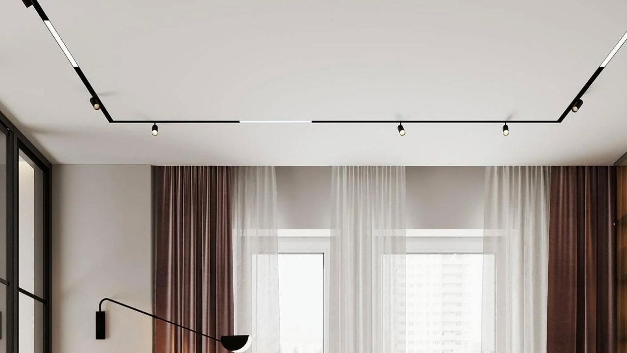 Фото Архитектура света: бесшовный парящий потолок для мультифункциональной гостиной - 2