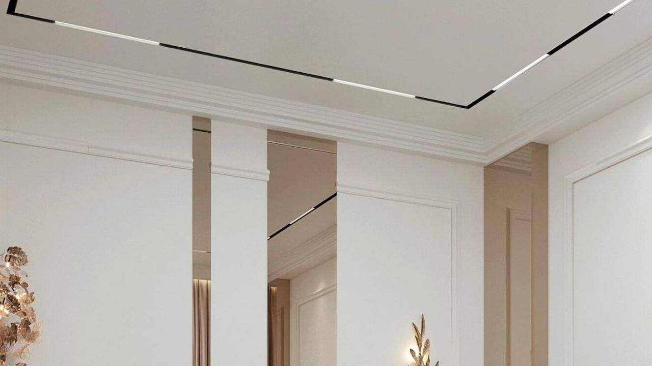 Фото Убежище тишины: матовый потолок в современной спальне с элементами натуральности - 2