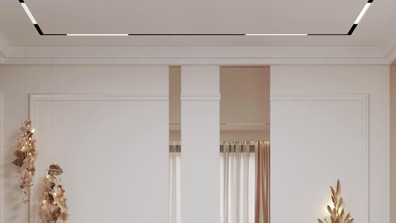 Фото Убежище тишины: матовый потолок в современной спальне с элементами натуральности - 3