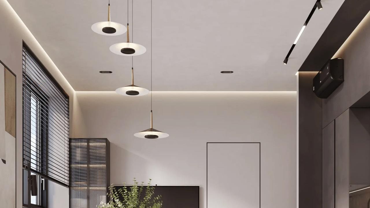 Фото Невесомый формат: бесшовный парящий потолок в гостиной для жизни на высоте - 1